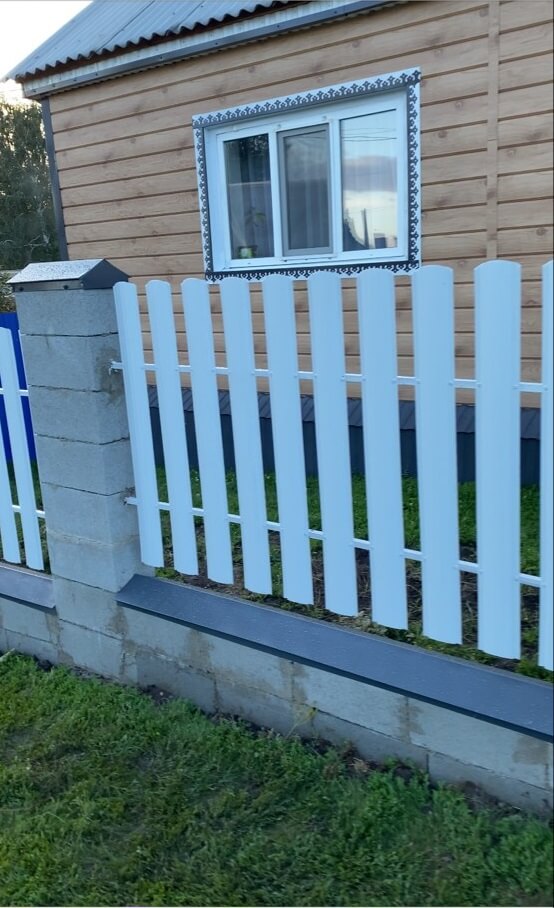 Забор из евроштакетника 16м RAL9003/9003 Белый двусторонний фото 2 в Экибастузе