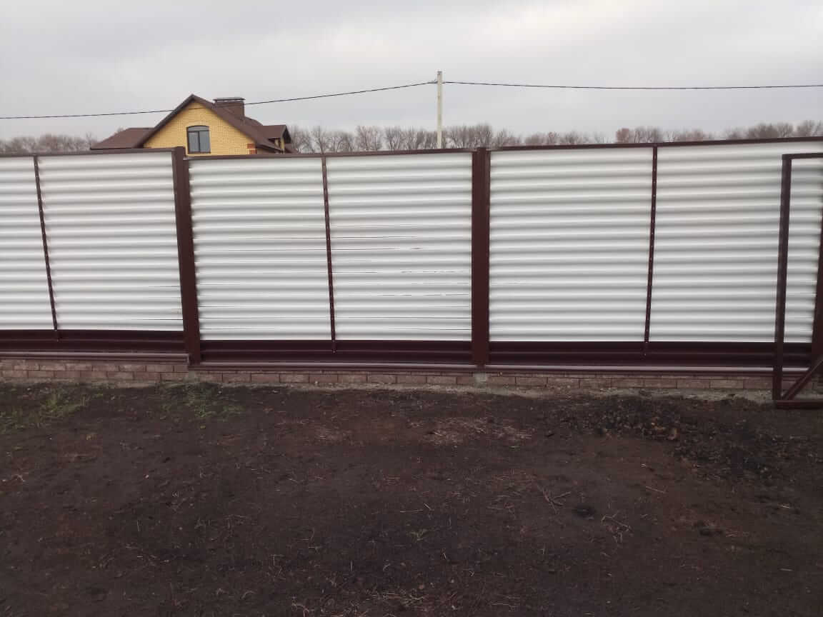 Забор-жалюзи 22м RAL9003/9003 Белый двусторонний фото 1 в Экибастузе