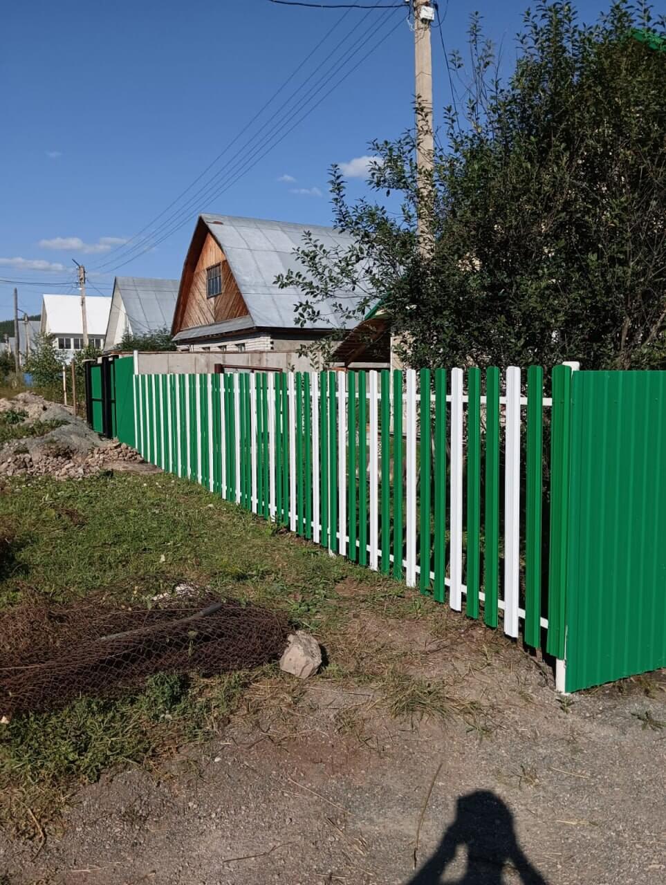 Забор из евроштакетника 10м RAL9003 Белый, RAL6029 Зеленая Мята в Экибастузе